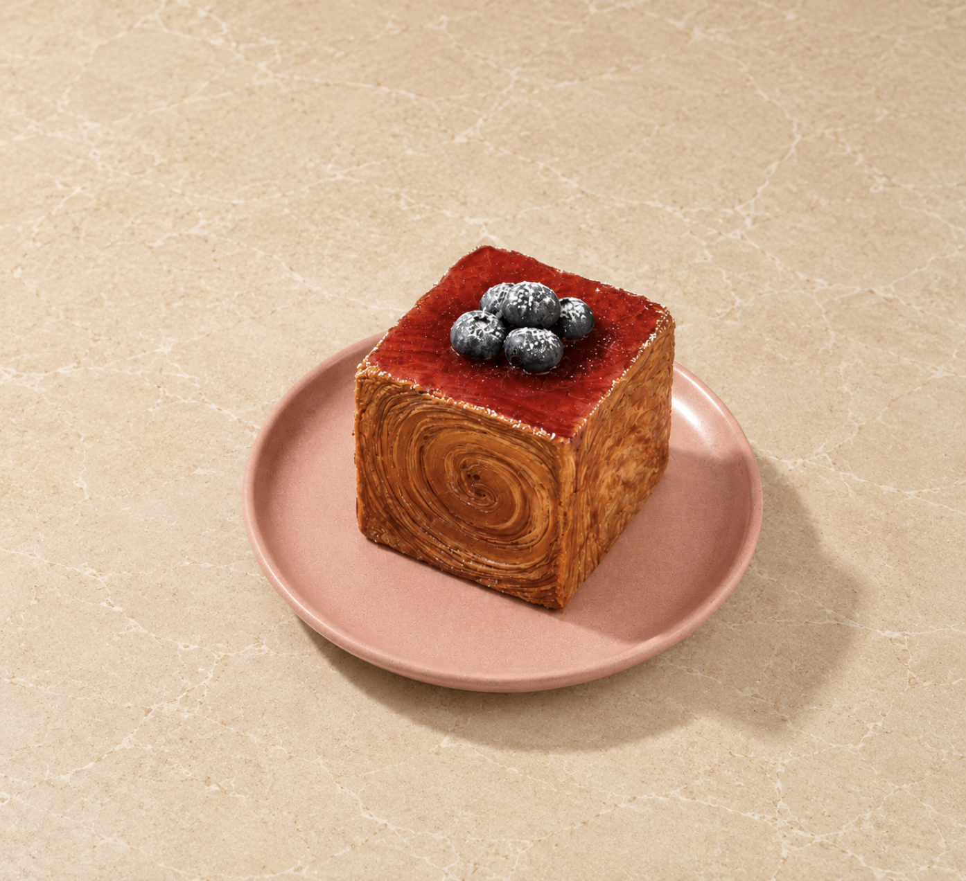 Vanilla & Berries Cube Croissant