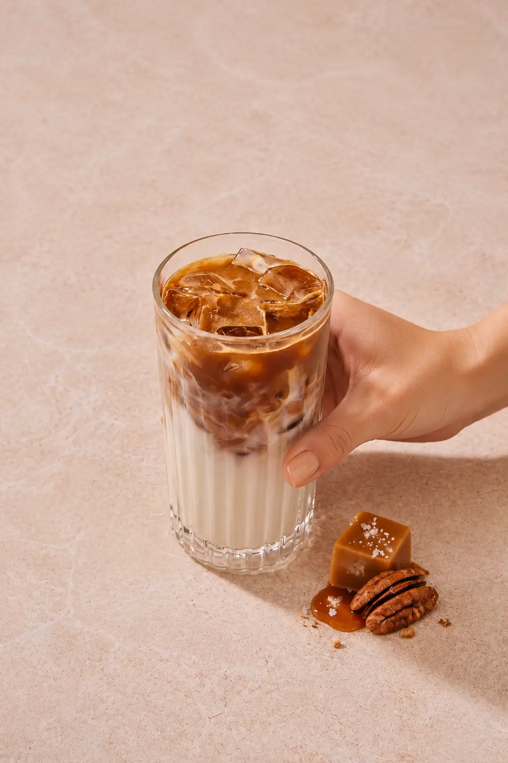 Iced Caramel Pecan Latte